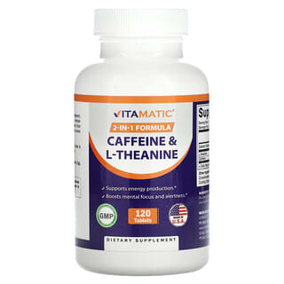 Vitamatic, Кофеин и L-теанин, 120 таблеток