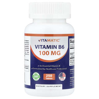 Vitamatic, Витамин B6, 100 mg, 250 таблетки