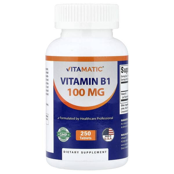 Vitamatic, 비타민B1, 100mg, 250정