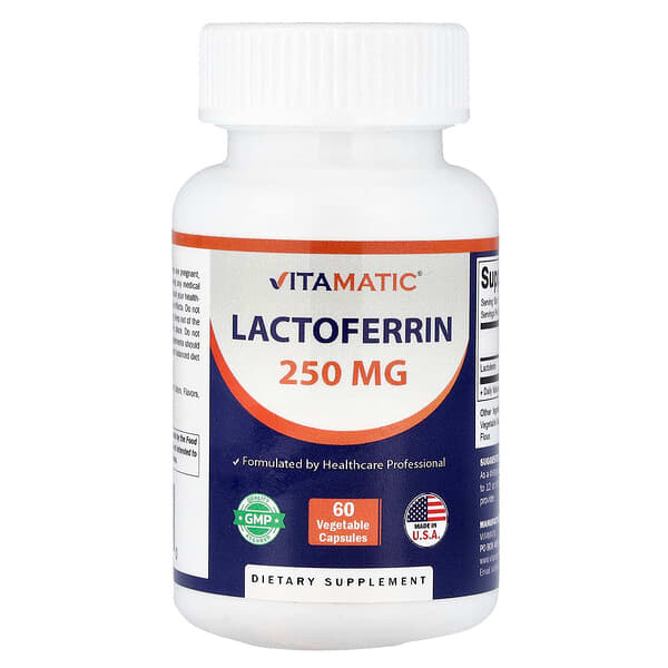 Vitamatic, Laktoferrin, 250 mg, 60 növényi kapszula