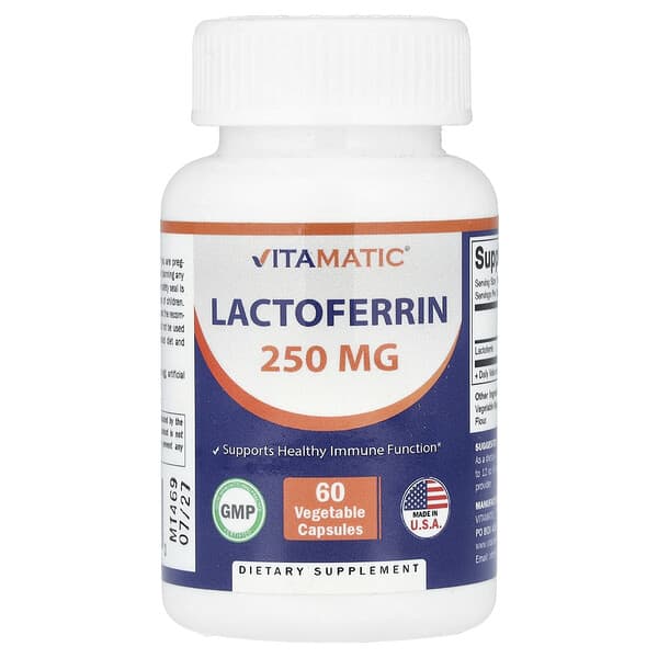Lactoferrin, 250 mg, 60 Vegetable Capsules