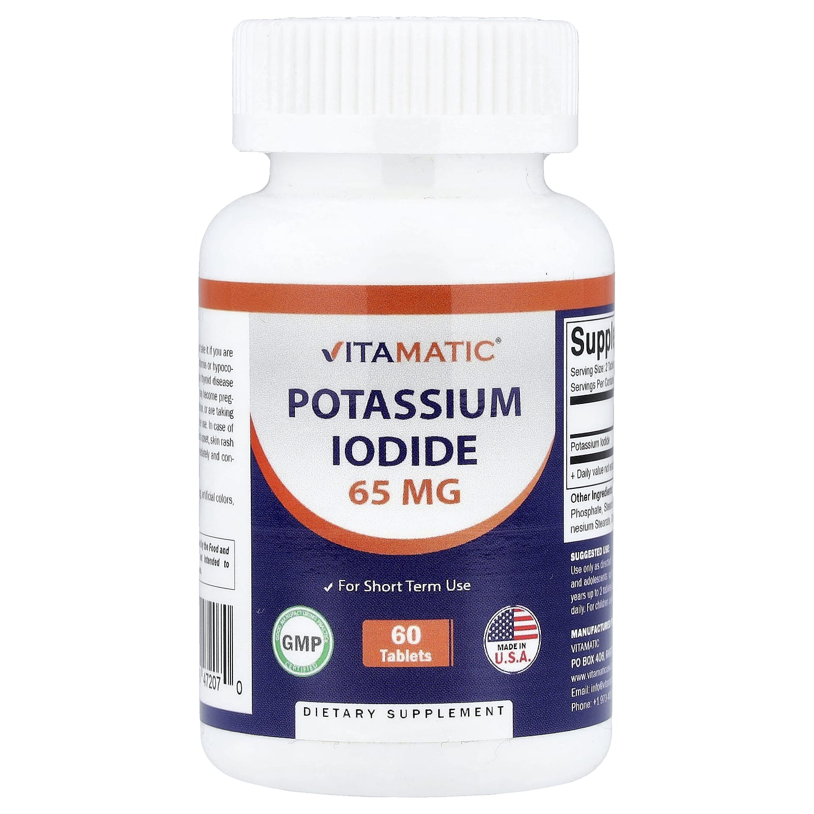 Vitamatic, йодид калия, 60 таблеток (32,5 мг в 1 таблетке)