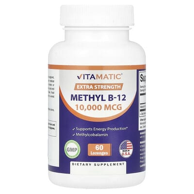 Vitamatic, Methyl B-12, Extra Strength, 10,000 mcg, 60 Lozenges