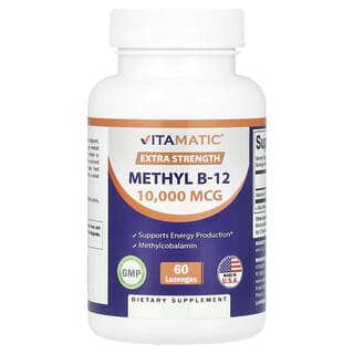 Vitamatic, Methyl B-12, Extra Strength, 10,000 MCG, 60 Lozenges