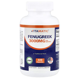 Vitamatic, пажитник, 320 капсул (1500 мг на капсулу)