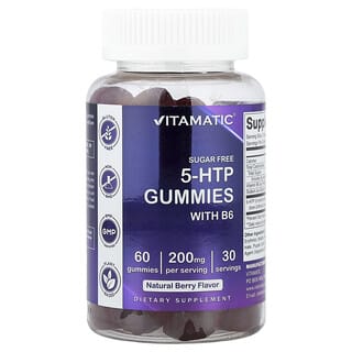 Vitamatic, 5-HTP Gummies met B6, Natuurlijke Bes, 60 Gummies