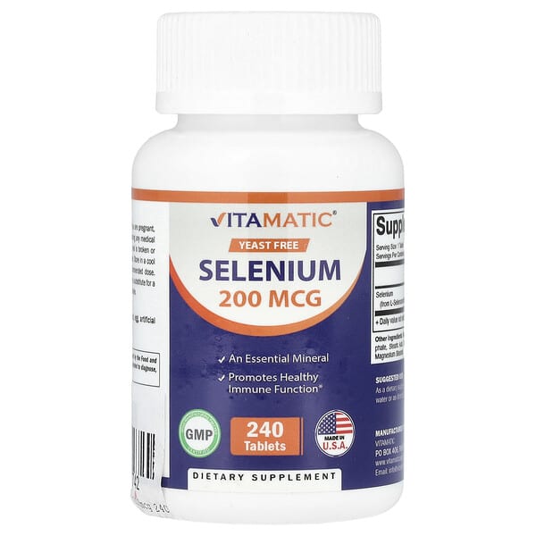 Selenium, 200 mcg, 240 Tablets