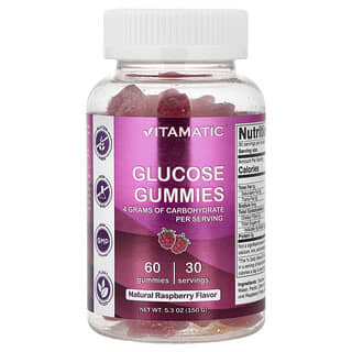 Vitamatic, Glucose-Fruchtgummis, natürliche Himbeere, 60 Fruchtgummis, 150 g (5,3 oz.)