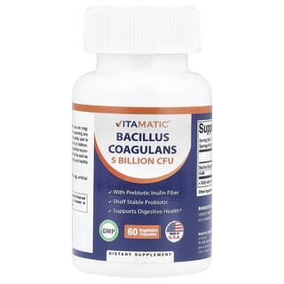 Vitamatic, Bacillus Coagulans, 5 милиарда CFU, 60 капсули на растителна основа