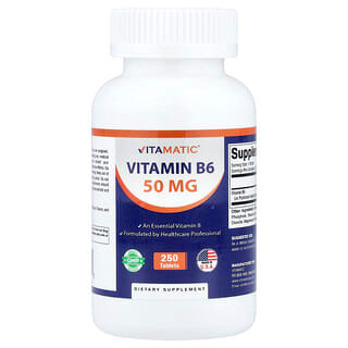 Vitamatic, витамин B6, 50 мг, 250 таблеток