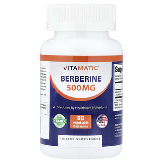Vitamatic, Berberina, 500 mg, 60 Cápsulas Vegetais