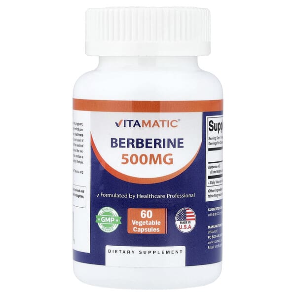 Berberine, 500 mg, 60 Vegetable Capsules
