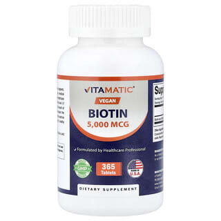 Vitamatic, Biotin, 5 000 mcg, 365 tabletter