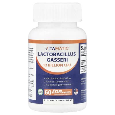 Vitamatic, Lactobacillus gasseri, 60 DRcaps® Hydroxypropyl Methylcellulose Capsules