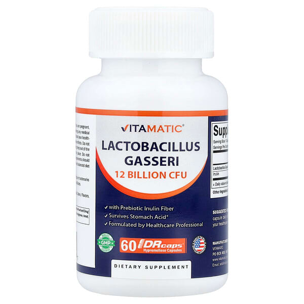 Vitamatic, Lactobacillus Gasseri, 60 DRcaps® Hypromellose Capsules