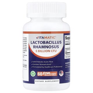 Vitamatic, ラクトバチルスラムノースス、DRcaps®（DRキャップス）ヒプロメロースカプセル60粒