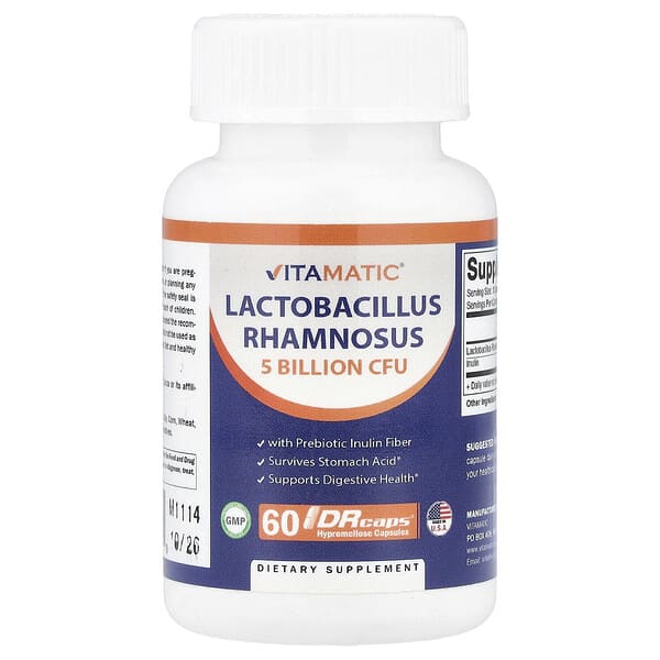 Vitamatic, 鼠李糖乳杆菌，60 粒 DRcaps® 羥丙基甲基纖維素膠囊