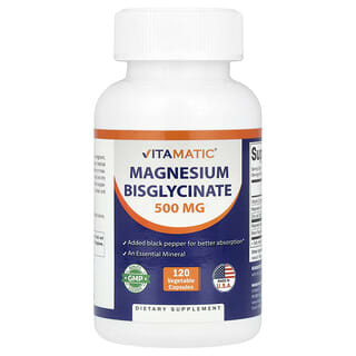 Vitamatic, Magnesium Bisglycinate, 120 Capsules