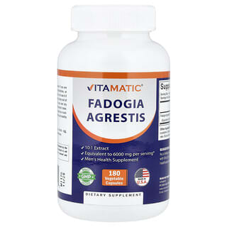 Vitamatic, Fadogia agrestis, 6000 mg, 180 capsules végétales