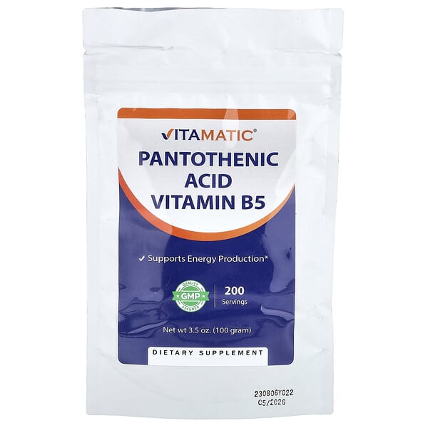 Vitamatic, 판토텐산 및 비타민B5, 100g(3.5oz)