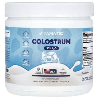 Vitamatic, Colostrum Powder, Unflavored, Colostrum-Pulver, geschmacksneutral, 120 g (4,23 oz.)