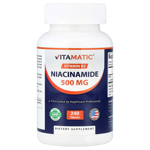 Vitamatic, Niacinamida, 500 mg, 240 comprimidos
