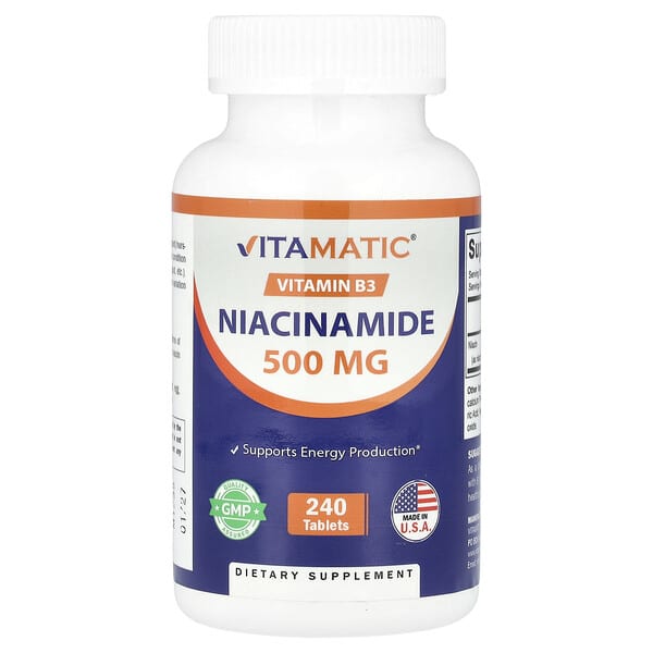 Vitamatic, 나이아신아마이드, 500mg, 240정