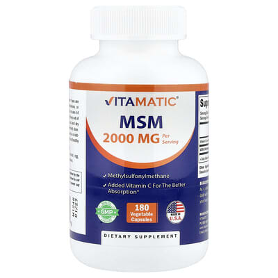 Vitamatic, MSM, 180 Vegetarian Capsules
