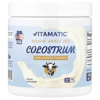 Vitamatic, Colostrum, Bovine Grass Fed, Unflavored, 2.11 oz (60 g)