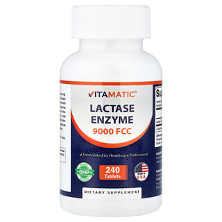 Vitamatic, Lactase Enzyme, 9,000 FCC, 240 Tablets