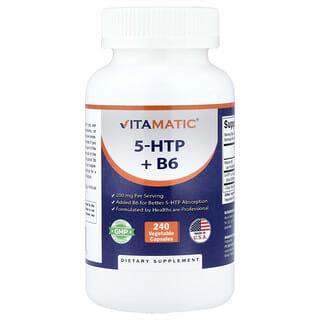 Vitamatic, 5-HTP + B6, 240 Bitkisel Kapsül