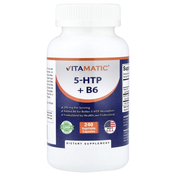 5-HTP + B6, 240 Vegetable Capsules