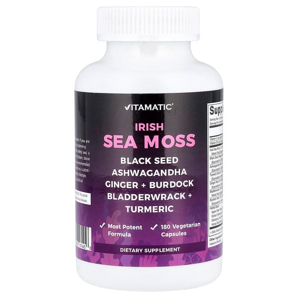 Irish Sea Moss, 180 Vegetarian Capsules