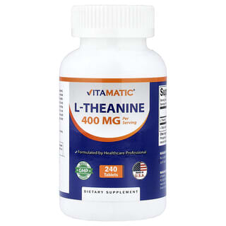 Vitamatic, L-théanine, 240 comprimés (200 mg par comprimé)
