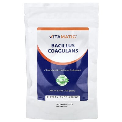 Vitamatic, Bacillus coagulans, 3.5 oz (100 g)