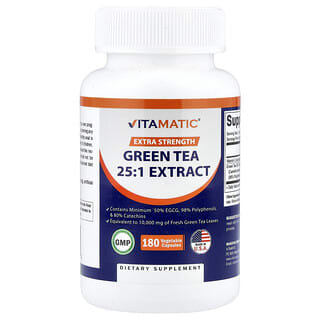 Vitamatic, Green Tea, 25:1 Extract, 400 mg, 180 Vegetable Capsules