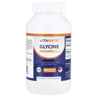 Vitamatic, Glicina, 300 Cápsulas Vegetarianas (666 mg por Cápsula)