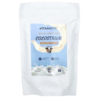 Vitamatic, Bovine Grass Fed Colostrum, Kolostrum von grasgefütterten Rindern, geschmacksneutral, 180 g (6,34 oz.)