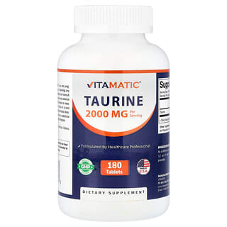 Vitamatic, Taurina, 180 Comprimidos (1.000 mg por Comprimido)