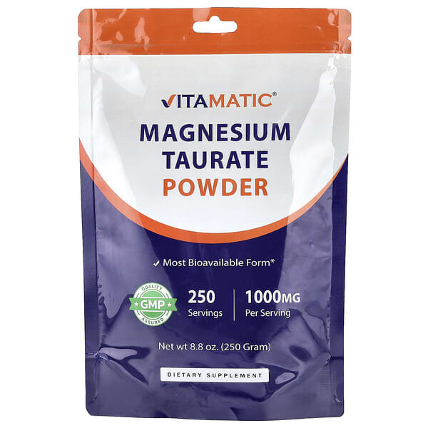 Vitamatic, Magnesium Taurate Powder , 8.8 oz (250 g) — product photo 1