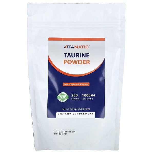 Taurine Powder, Unflavored, 8.8 oz (250 g)