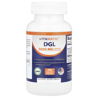 Vitamatic, DGL, 200 растительных капсул