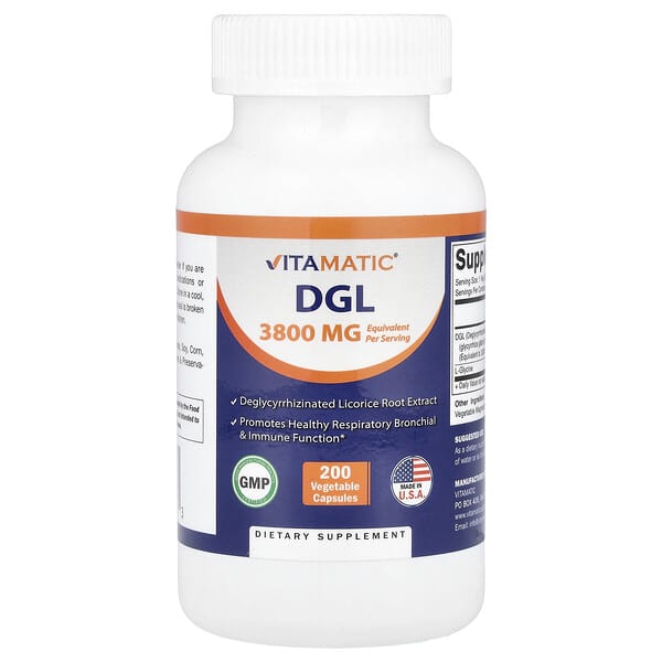 DGL, 200 Vegetable Capsules