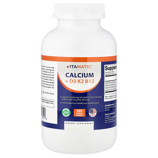 Vitamatic, Кальций + D3 K2 B12, 365 таблеток, покрытых оболочкой
