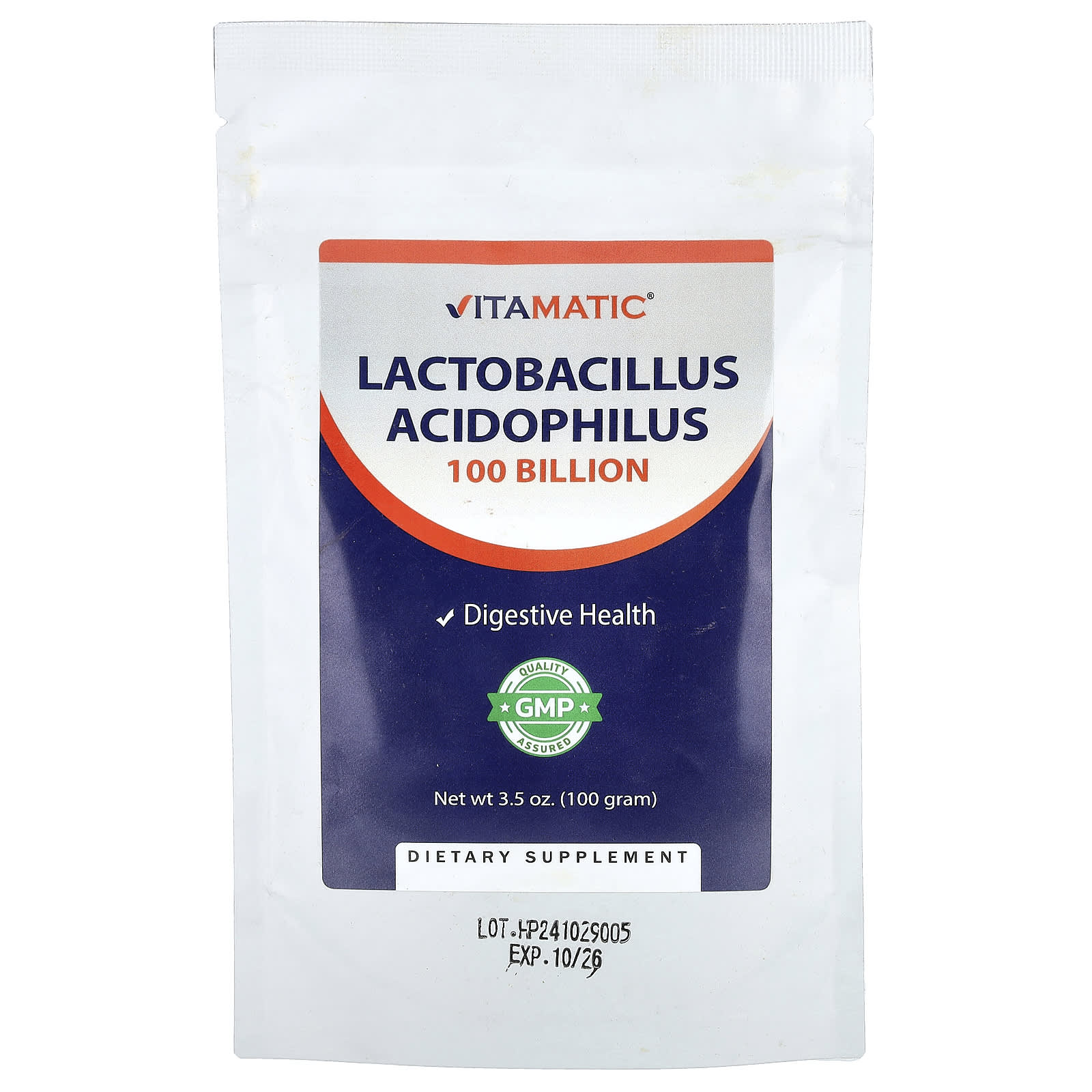 Vitamatic, ацидофильные лактобактерии, 100 г (3,5 унции)