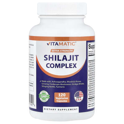 Vitamatic, Shilajit Complex, Extra Strength, 120 Vegetarian Capsules