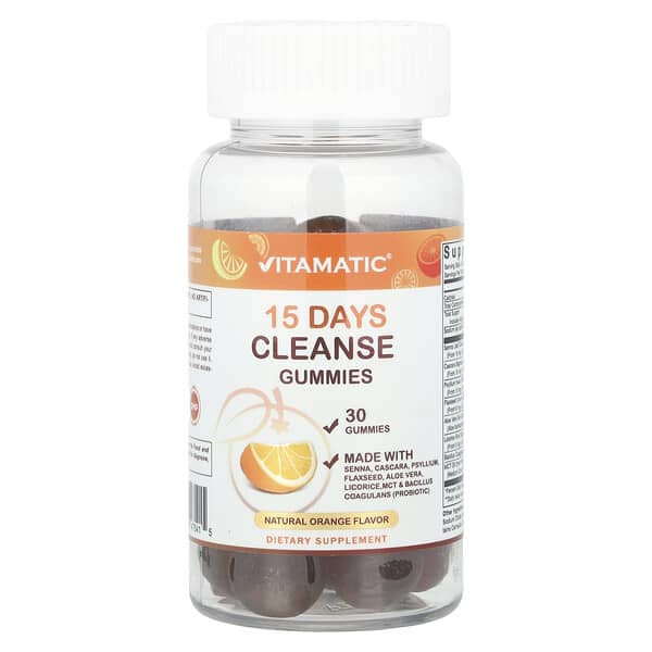 15 Days Cleanse Gummies, Natural Orange, 30 Gummies