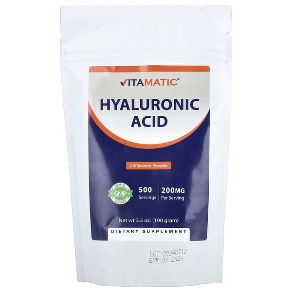 Hyaluronic Acid Powder, Unflavored, 3.5 oz (100 g)