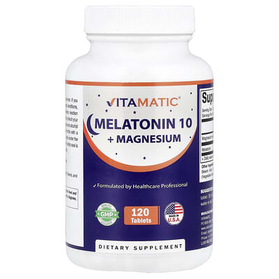Vitamatic, Melatonin 10+ mg, 120 Tablets
