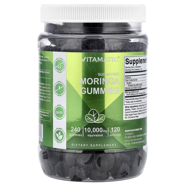 Moringa Gummies, Sugar Free, 240 Gummies (5,000 mg per Gummy)